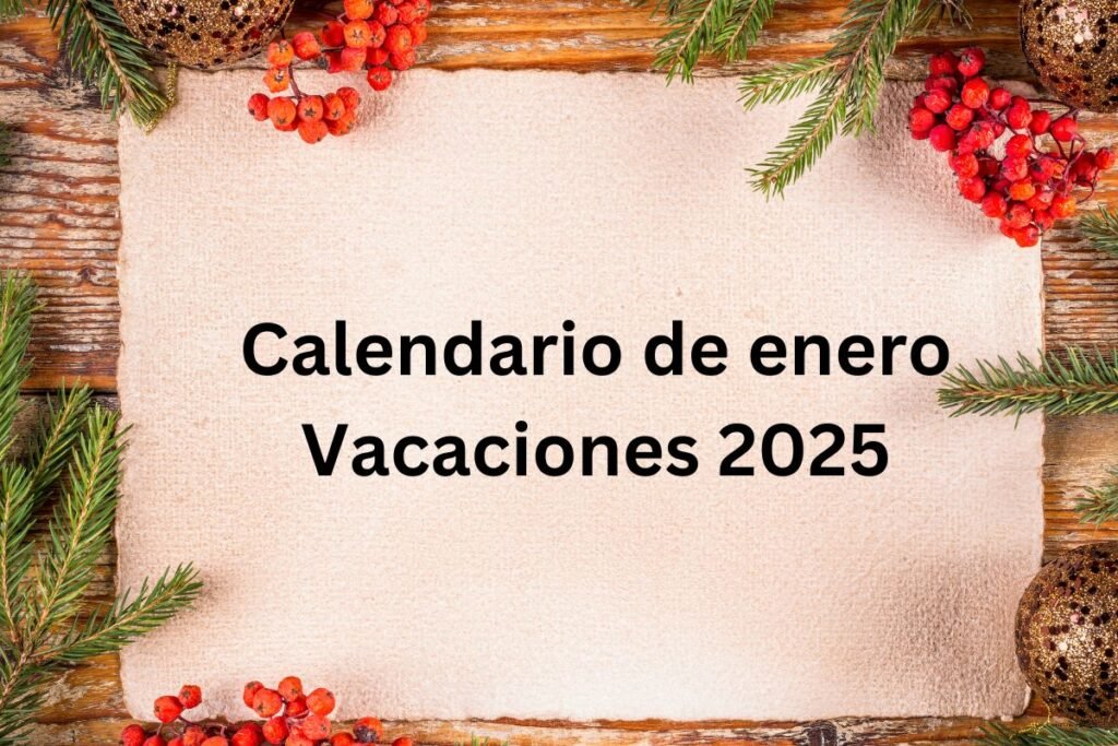 Calendario de enero Vacaciones 2025